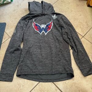 NHL Gray Hoodie with Red and Blue Logo- NWT